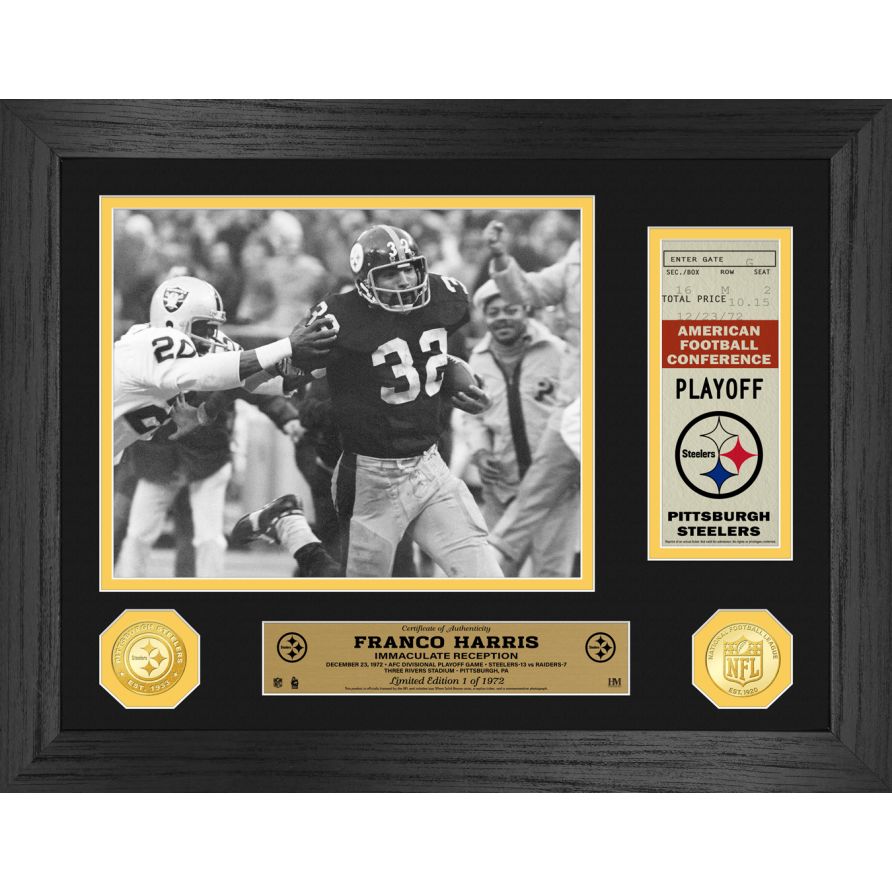 Franco Harris Immaculate Reception 50th Anniversary Ticket Photo Mint