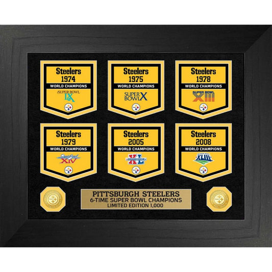 Pittsburgh Steelers Bronze Coin Deluxe Banner Collection